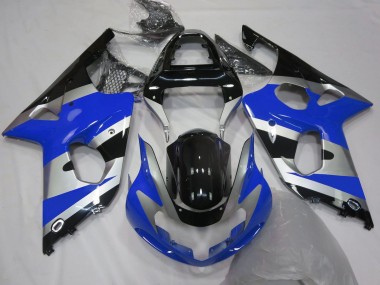 Best 2000-2002 Suzuki GSXR 1000 Motorcycle Fairings - Blue Silver Black OEM Style UK