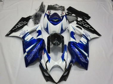 Best 2007-2008 Suzuki GSXR 1000 Motorcycle Fairings - White Blue Black Corona Alstare UK