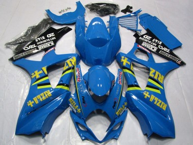 Best 2007-2008 Suzuki GSXR 1000 Motorcycle Fairing - Blue Gold Black Rizla UK