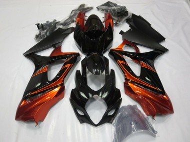 Best 2007-2008 Suzuki GSXR 1000 Motorcycle Fairings - Orange Black UK