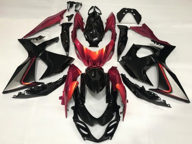 Best 2009-2016 Suzuki GSXR 1000 Motorcycle Fairing - Glossy Black Red UK