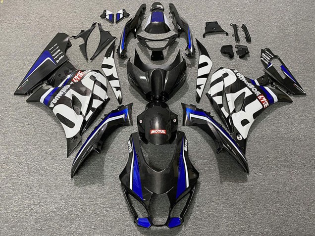 2017-2024 Suzuki GSXR 1000 Motorcycle Fairings - Carbon Fiber Style Blue UK