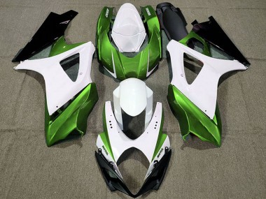 Best 2007-2008 Suzuki GSXR 1000 Motorcycle Fairings - White Green Black UK