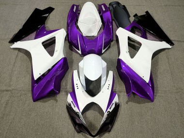Best 2007-2008 Suzuki GSXR 1000 Motorcycle Fairings - White Purple Black UK