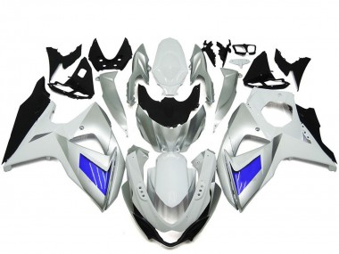 Best 2009-2016 Suzuki GSXR 1000 Motorcycle Fairing - White Blue UK