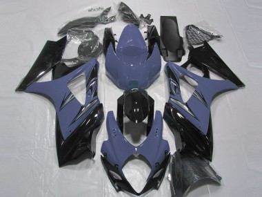 Best 2007-2008 Suzuki GSXR 1000 Motorcycle Fairings - Dark Blue Glossy Black UK