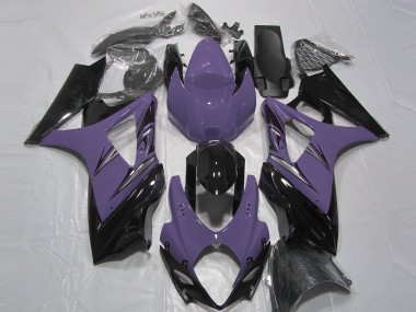 Best 2007-2008 Suzuki GSXR 1000 Motorcycle Fairings - Dark Purple Glossy Black UK