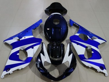 Best 2000-2002 Suzuki GSXR 1000 Motorcycle Fairings - Blue White Black UK