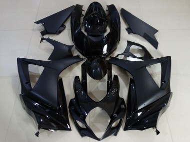 Best 2007-2008 Suzuki GSXR 1000 Motorcycle Fairing - Glossy Black Matte Black UK