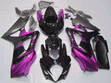 Best 2007-2008 Suzuki GSXR 1000 Motorcycle Fairings - Glossy Black Pink UK