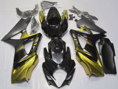 Best 2007-2008 Suzuki GSXR 1000 Motorcycle Fairings - Glossy Black Yellow UK