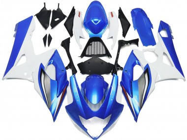 Best 2005-2006 Suzuki GSXR 1000 Motorcycle Fairings - White Blue UK