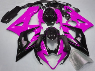 Best 2005-2006 Suzuki GSXR 1000 Motorcycle Fairings - Pink Glossy Black UK