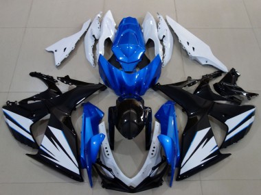 Best 2009-2016 Suzuki GSXR 1000 Motorcycle Fairing - White Blue Black UK