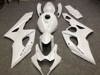 Best 2005-2006 Suzuki GSXR 1000 Motorcycle Fairings - Glossy White Plain UK