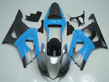 Best 2003-2004 Suzuki GSXR 1000 Motorcycle Fairings - Light Blue Silver Black UK