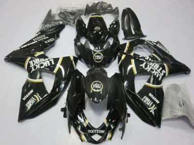 Best 2009-2016 Suzuki GSXR 1000 Motorcycle Fairings - Glossy Black Lucky Strike UK