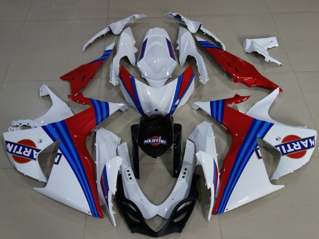 2009-2016 Suzuki GSXR 1000 Motorcycle Fairings - White Blue Red Martini UK
