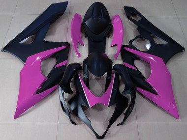 Best 2005-2006 Suzuki GSXR 1000 Motorcycle Fairings - Matte Black Pink UK