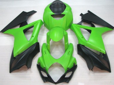 Best 2007-2008 Suzuki GSXR 1000 Motorcycle Fairings - Green Matte Black UK