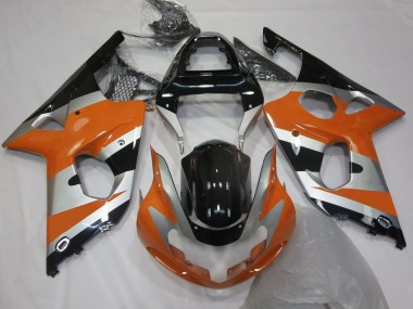 Best 2000-2002 Suzuki GSXR 1000 Motorcycle Fairings - Orange Silver Glossy Black OEM Style UK