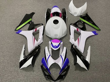 Best 2007-2008 Suzuki GSXR 1000 Motorcycle Fairings - White Blue Green Black Racing UK