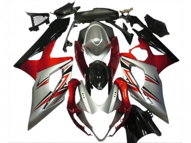 Best 2005-2006 Suzuki GSXR 1000 Motorcycle Fairings - Red Silver Black UK