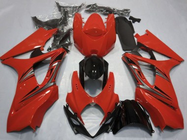 Best 2007-2008 Suzuki GSXR 1000 Motorcycle Fairings - Red Glossy Black OEM Style UK
