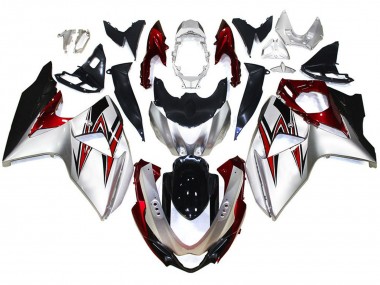 Best 2009-2016 Suzuki GSXR 1000 Motorcycle Fairings - Silver Red Black UK