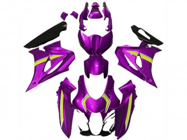 Best 2017-2024 Suzuki GSXR 1000 Motorcycle Fairings - Pink Yellow Style UK