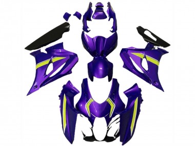 Best 2017-2024 Suzuki GSXR 1000 Motorcycle Fairings - Purple Yellow Style UK