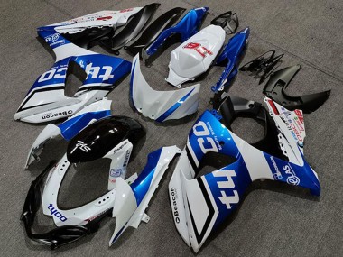 Best 2009-2016 Suzuki GSXR 1000 Motorcycle Fairings - White Blue Black Tyco UK