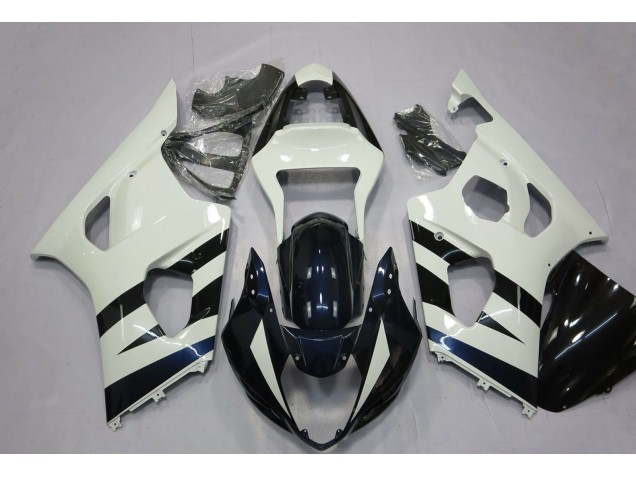 2003-2004 Suzuki GSXR 1000 Motorcycle Fairings - White Glossy Black UK