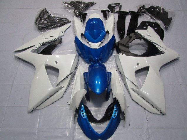 2009-2016 Suzuki GSXR 1000 Motorcycle Fairings - White Blue UK