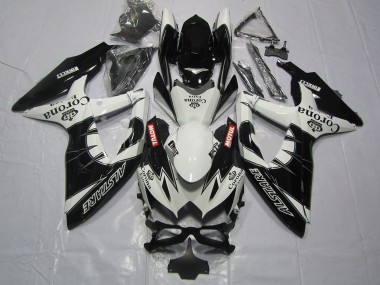 Best 2008-2010 Suzuki GSXR 600 / GSXR 750 Motorcycle Fairing - White Black Alstare Corona Motul UK