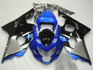 Best 2004-2005 Suzuki GSXR 600 / GSXR 750 Motorcycle Fairings - Blue Silver Black UK