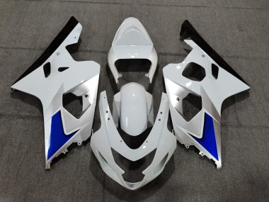 Best 2004-2005 Suzuki GSXR 600 / GSXR 750 Motorcycle Fairing Kits - White Blue Black UK