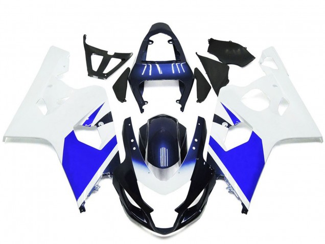 2004-2005 Suzuki GSXR 600 / GSXR 750 Motorcycle Fairings - White Blue UK