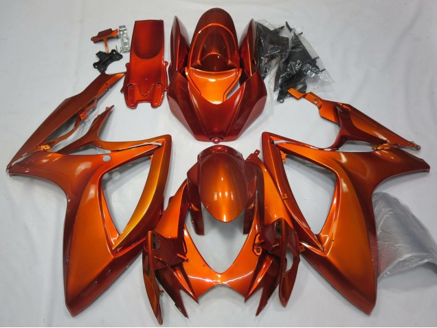 2006-2007 Suzuki GSXR 600 / GSXR 750 Motorcycle Fairings - Burnt Orange UK