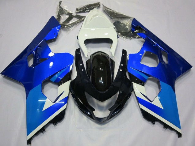 2004-2005 Suzuki GSXR 600 / GSXR 750 Motorcycle Fairings - White Blue Black UK