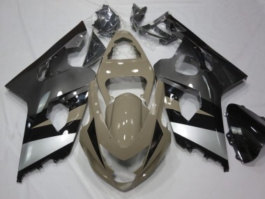 Best 2004-2005 Suzuki GSXR 600 / GSXR 750 Motorcycle Fairings - Desert Tan Silver Black UK