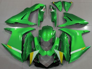Best 2011-2024 Suzuki GSXR 600 / GSXR 750 Motorcycle Fairings - Green White Yellow UK