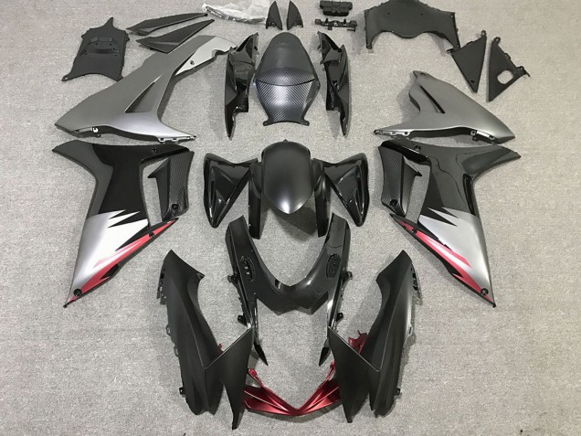 2011-2024 Suzuki GSXR 600 / GSXR 750 Motorcycle Fairings - Grey Silver Glossy Black UK