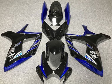Best 2006-2007 Suzuki GSXR 600 / GSXR 750 Motorcycle Fairing - Blue Glossy Black UK