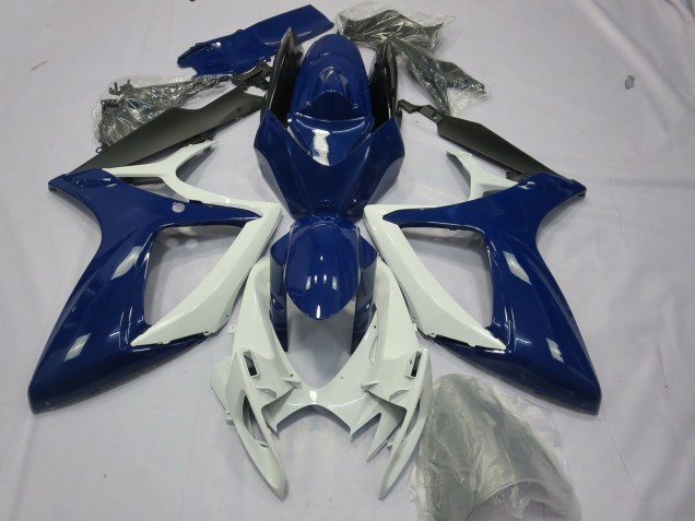 2006-2007 Suzuki GSXR 600 / GSXR 750 Motorcycle Fairings - Blue White Black UK