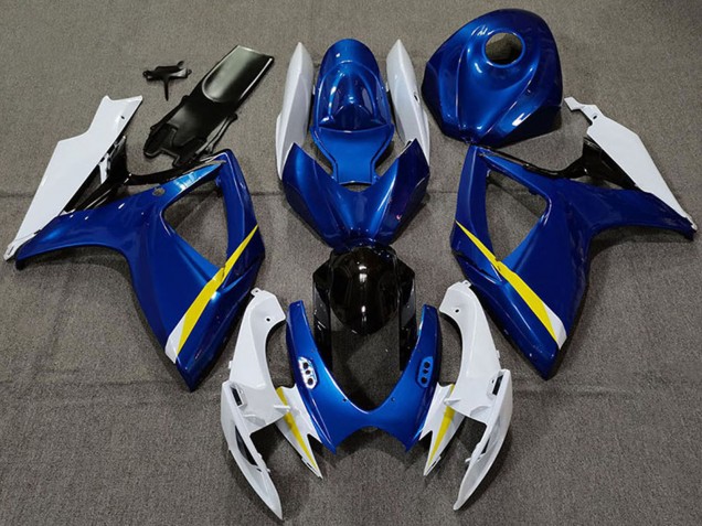 2006-2007 Suzuki GSXR 600 / GSXR 750 Motorcycle Fairings - White Blue Yellow Black UK
