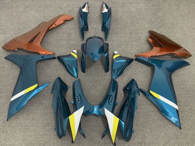 Best 2011-2024 Suzuki GSXR 600 / GSXR 750 Motorcycle Fairings - Light Blue Orange White Yellow UK