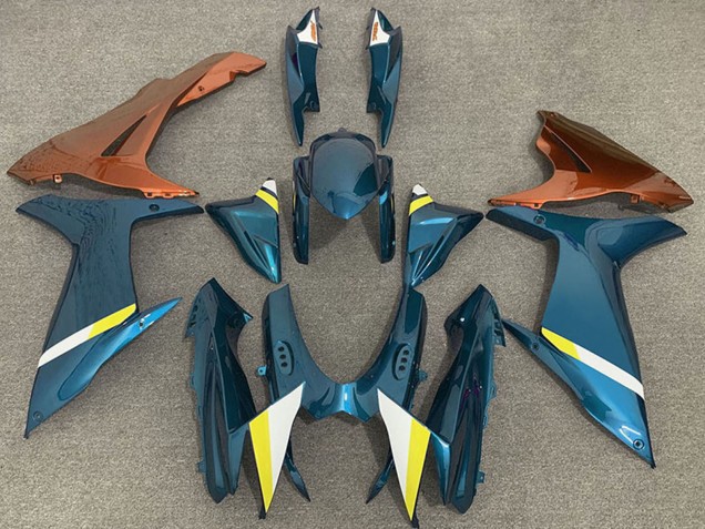 2011-2024 Suzuki GSXR 600 / GSXR 750 Motorcycle Fairings - Light Blue Orange White Yellow UK