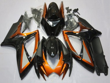 Best 2006-2007 Suzuki GSXR 600 / GSXR 750 Motorcycle Fairings - Orange Glossy Black Matte Black UK