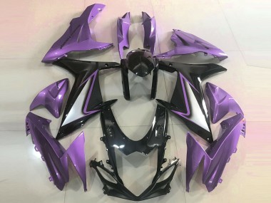 Best 2011-2024 Suzuki GSXR 600 / GSXR 750 Motorcycle Fairings - Purple Glossy Black UK